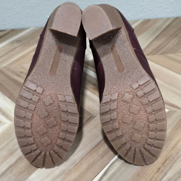 Timberland Women's Burgundy Tillston Leather Boots - Picture 7 of 8
